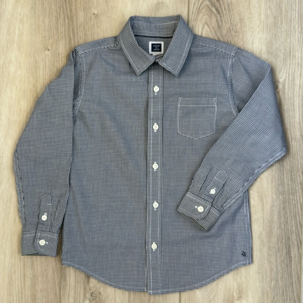 JANIE AND JACK GINGHAM POPLIN SHIRT